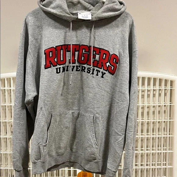 Champion Gray Rutgers University Hoodie - Picture 1 of 6